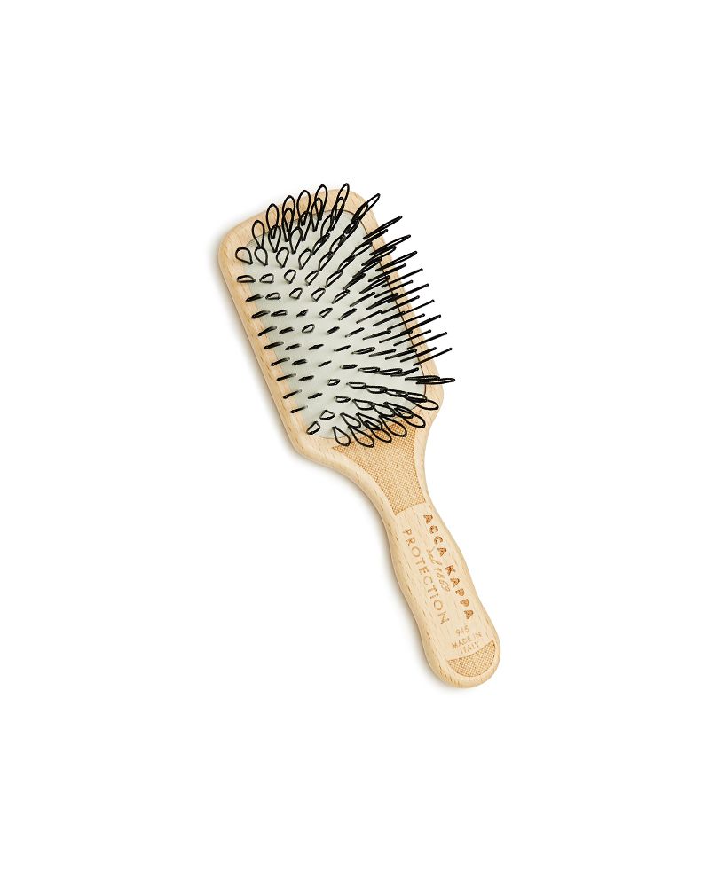 Brosse de protection en bois de hêtre - Filaments bouclés durs - Format voyage