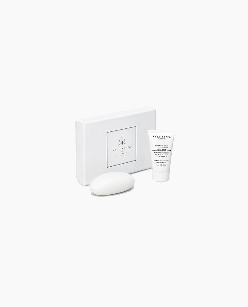 Coffret cadeau White Moss - Crème à mains et savon