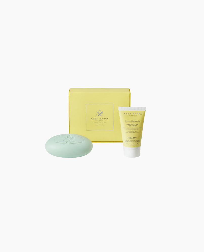 Coffret cadeau Mandarine verte - Crème pour les mains et savon