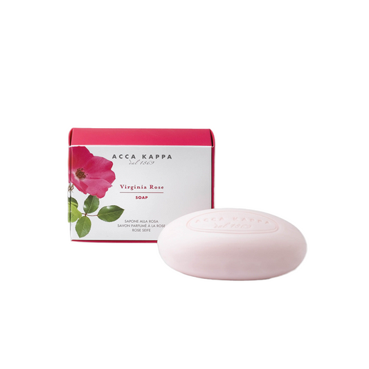 Acca Kappa virginia rose soap packaging on a white background