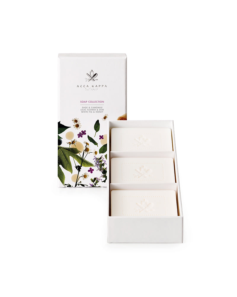 Soap Set - Sage & Camomile, Lilac Flower & Dew, White Fig & Honey